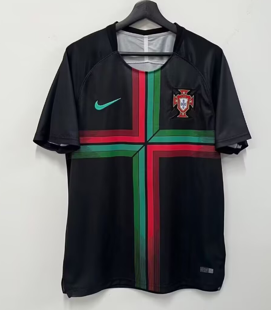 2018 Mens Portugal black Retro Training shirts