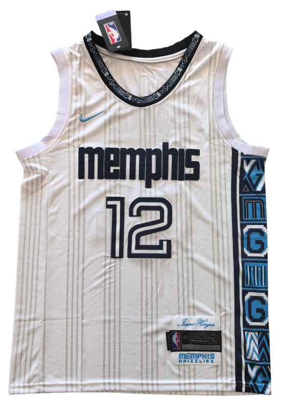 2025 Grizzlies MORANT #12 white City Edition Top Quality Hot Pressing NBA Jersey