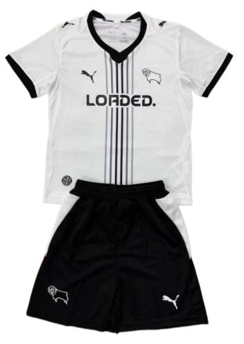 2026-27 Kids Derby County home white soccer jersey