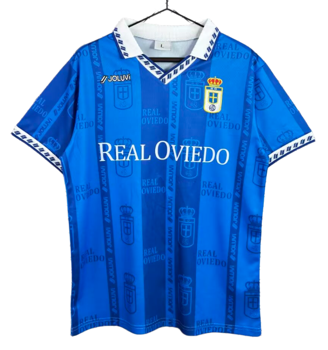 1997-1998 Real Oviedo Home blue Retro Soccer Jersey