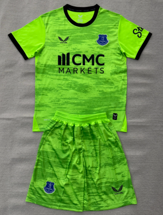 2026-27 Kids Everton Green goalkeeper Soccer Jersey