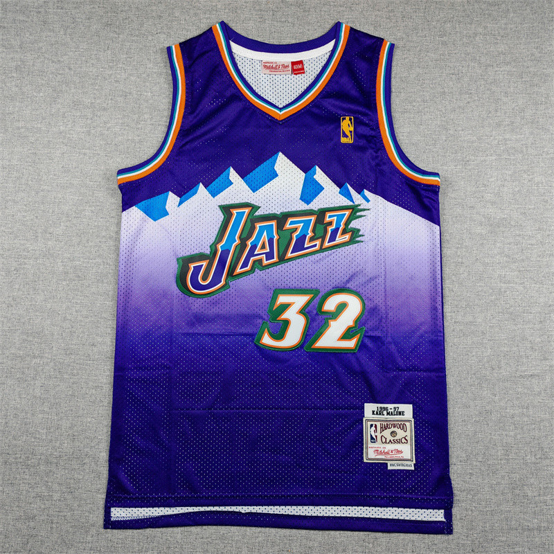 2025 JAZZ MALONE #32 Logoman Purple Top Quality Hot Pressing NBA Jersey