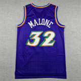 2025 JAZZ MALONE #32 Logoman Purple Top Quality Hot Pressing NBA Jersey