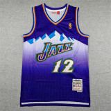 2025 JAZZ STOCKTON #12 Logoman Purple Top Quality Hot Pressing NBA Jersey