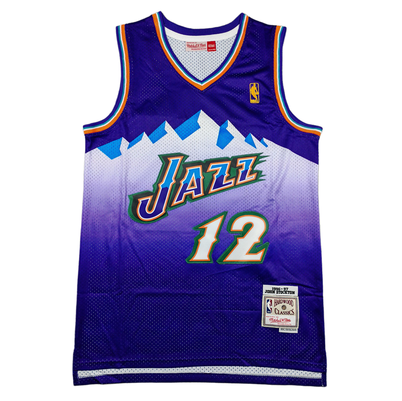 2025 JAZZ STOCKTON #12 Logoman Purple Top Quality Hot Pressing NBA Jersey