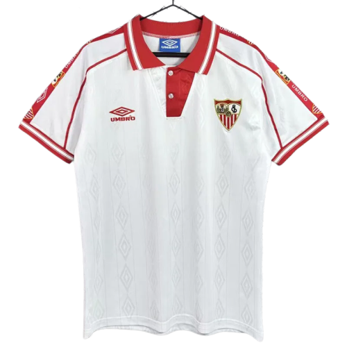 1998-2001 Mens Sevilla home white Retro Soccer Jersey