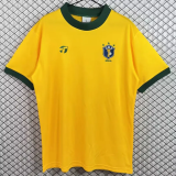 1982 Brazil Home yellow Retro Soccer Jersey