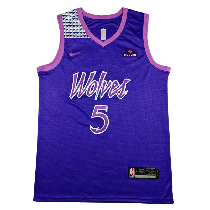 2026 TIMBERWOLVES EDWARDS #5 Purple City Edition Top Quality Hot Pressing NBA Jersey