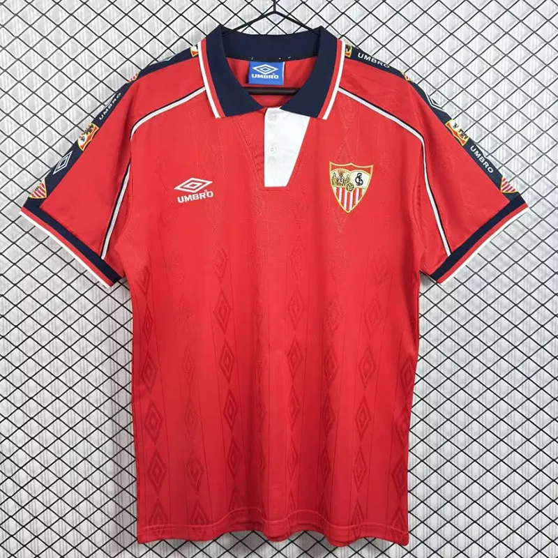 1998-2001 Mens Sevilla away red Retro Soccer Jersey