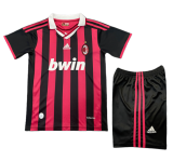 2009-2010 Kids AC Milan home Retro Soccer Jersey