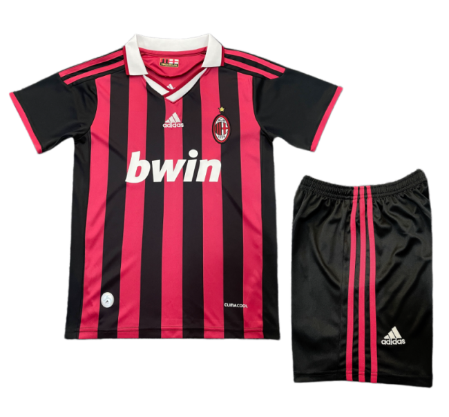 2009-2010 Kids AC Milan home Retro Soccer Jersey