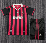 2009-2010 Kids AC Milan home Retro Soccer Jersey