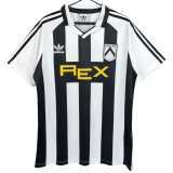 1991-1992 Mens Udinese home black white Retro Soccer Jersey