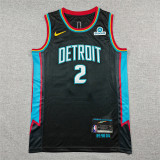 2026 PISTONS CUNNINGHAM #2 Black City Edition Top Quality Hot Pressing NBA Jersey