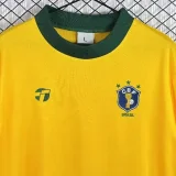 1982 Brazil Home yellow Retro Soccer Jersey