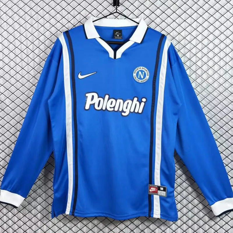 1997-1998 Napoli home Retro Long Sleeve Soccer Jersey