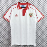 1998-2001 Mens Sevilla home white Retro Soccer Jersey