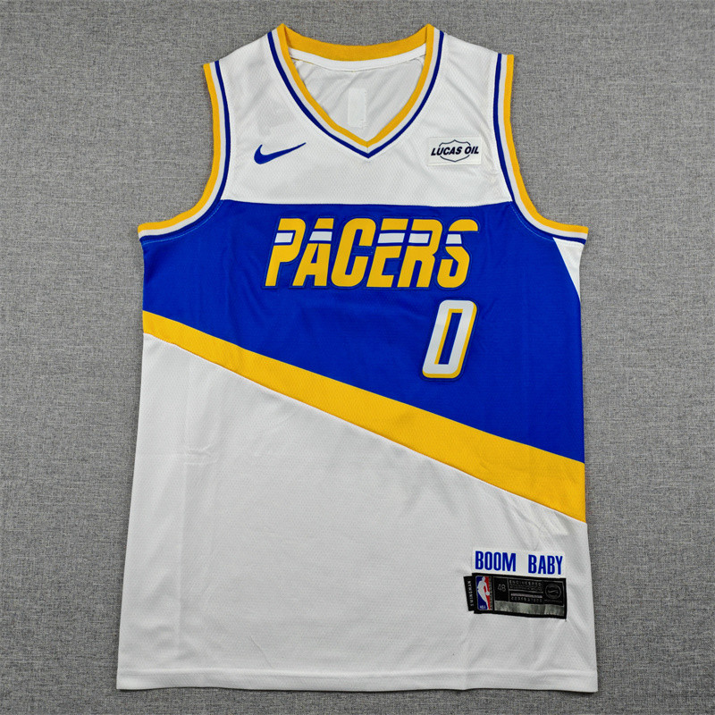 2026 Indiana Pacers HALIBURTON #0 white City Edition Top Quality Hot Pressing NBA Jersey