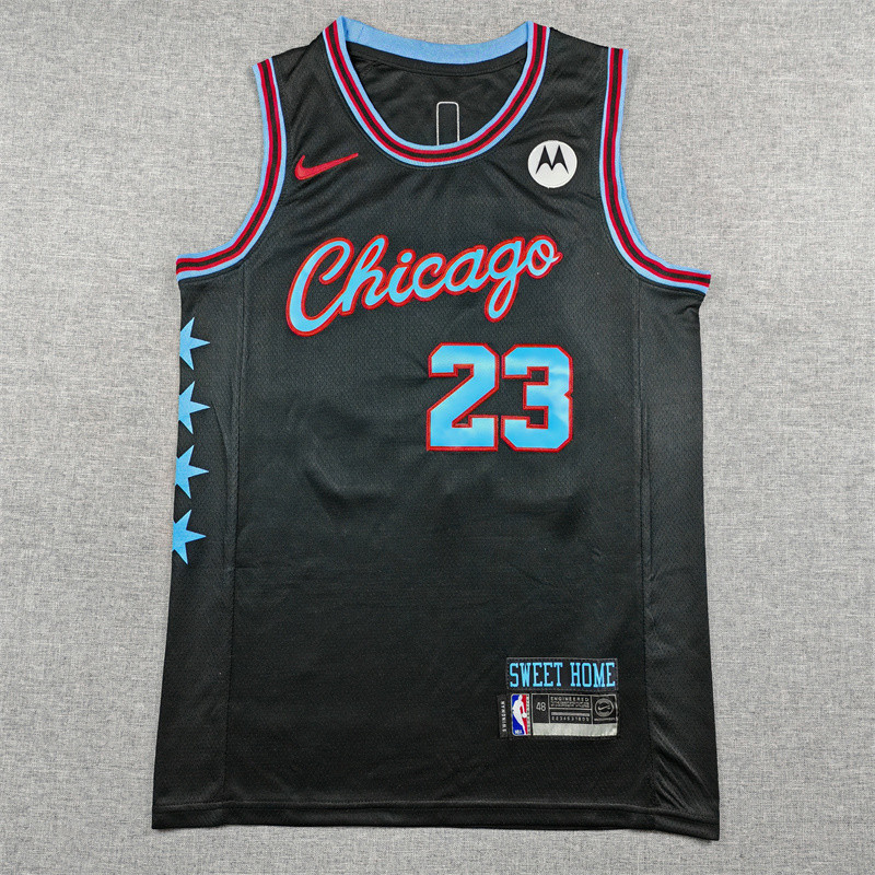 2026 BULLS JORDAN #23 Black City Edition Top Quality Hot Pressing NBA Jersey