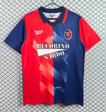1996-1997 Mens Cagliari home red blue Retro Soccer Jersey