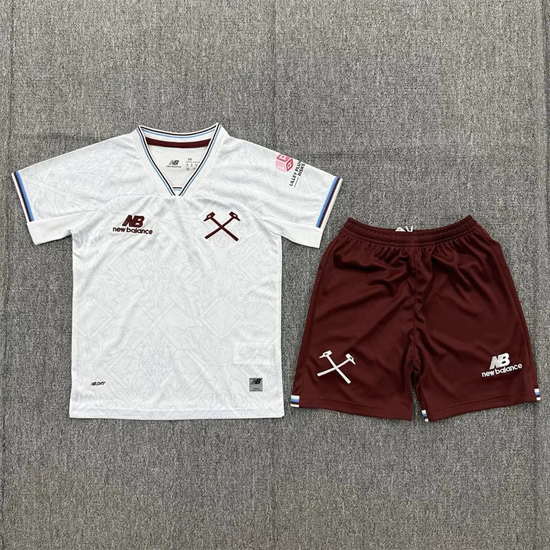 2026-27 Kids West Ham United away white soccer Jersey