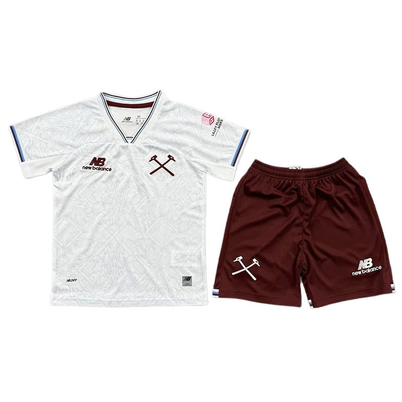 2026-27 Kids West Ham United away white soccer Jersey