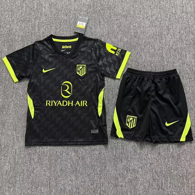 2026-27 Kids Atletico Madrid away black Soccer Jersey