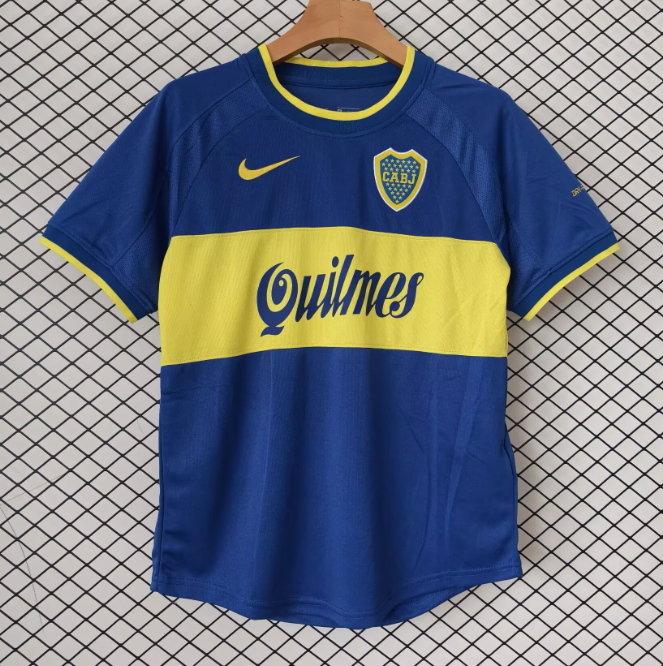 2000-2001 Mens Boca Home blue Retro Soccer Jersey