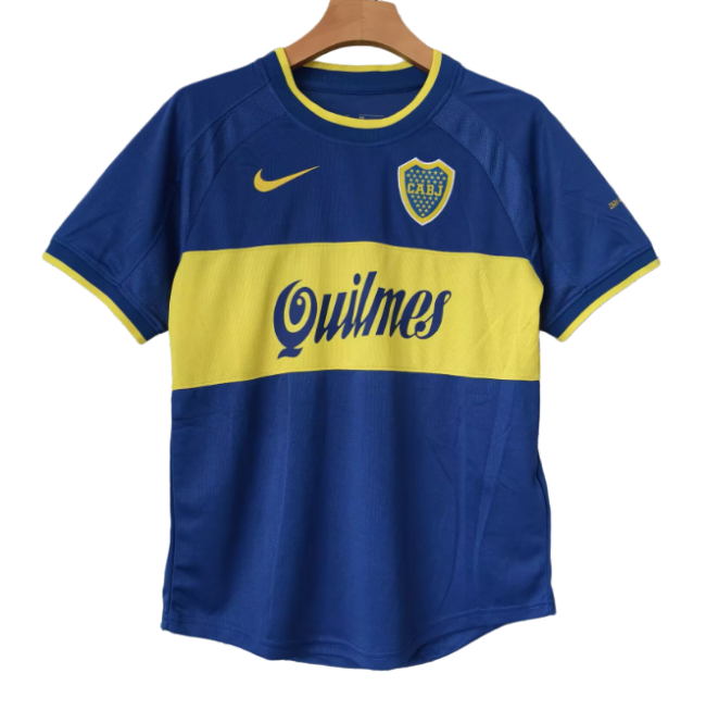 2000-2001 Mens Boca Home blue Retro Soccer Jersey