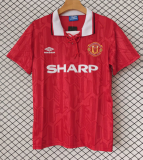 1992-1994 Manchester United Home red Retro Soccer Jersey