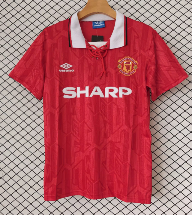 1992-1994 Manchester United Home red Retro Soccer Jersey