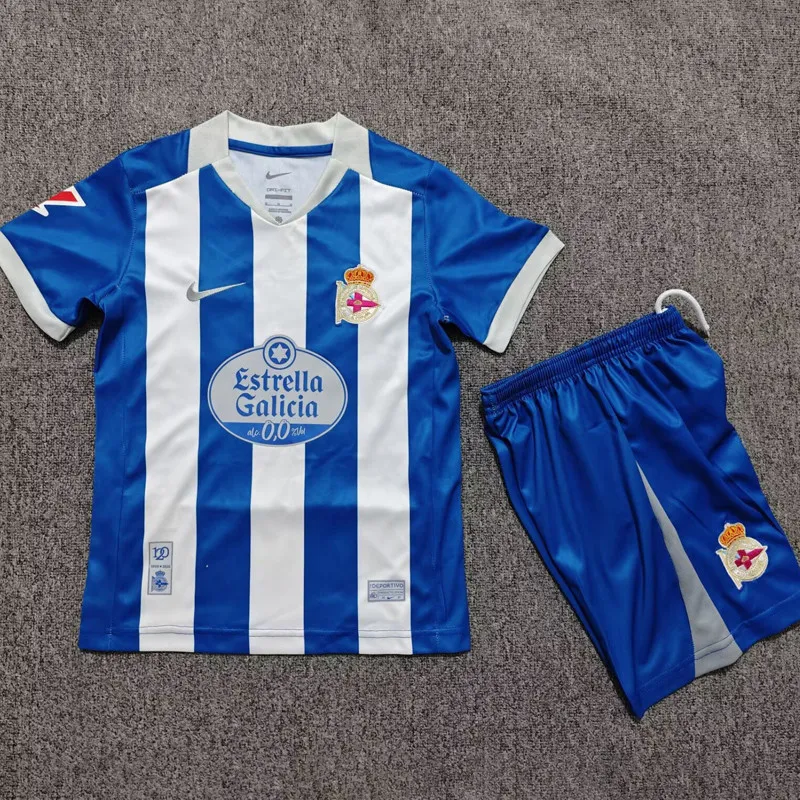 2026-27 Kids Deportivo La Coruna Home blue soccer Jersey