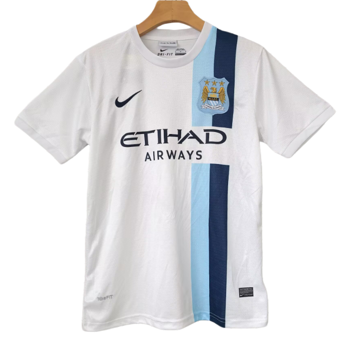 2013-2014 Manchester City Third Away white Retro Soccer Jersey