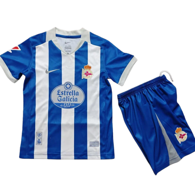 2026-27 Kids Deportivo La Coruna Home blue soccer Jersey