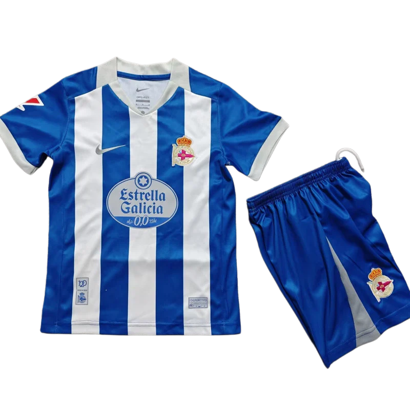 2026-27 Kids Deportivo La Coruna Home blue soccer Jersey