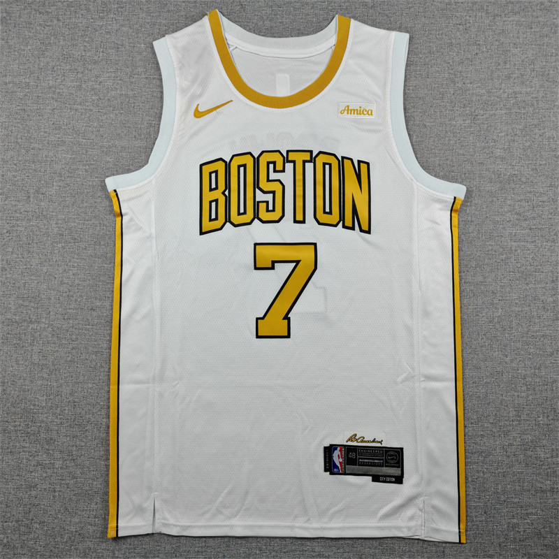 2026 CELTICS BROWN #7 City Edition Top Quality Hot Pressing Retro NBA Jersey