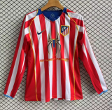 2004-2005 Manchester United Home Long Sleeve Retro Soccer Jersey