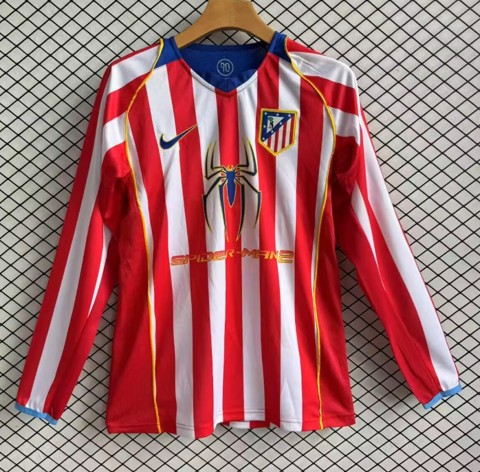 2004-2005 Manchester United Home Long Sleeve Retro Soccer Jersey