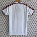 1996-1998 Mens Manchester United Away white Retro Soccer Jersey
