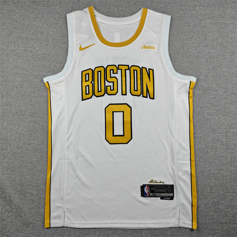 2026 CELTICS TATUM #0 City Edition Top Quality Hot Pressing Retro NBA Jersey