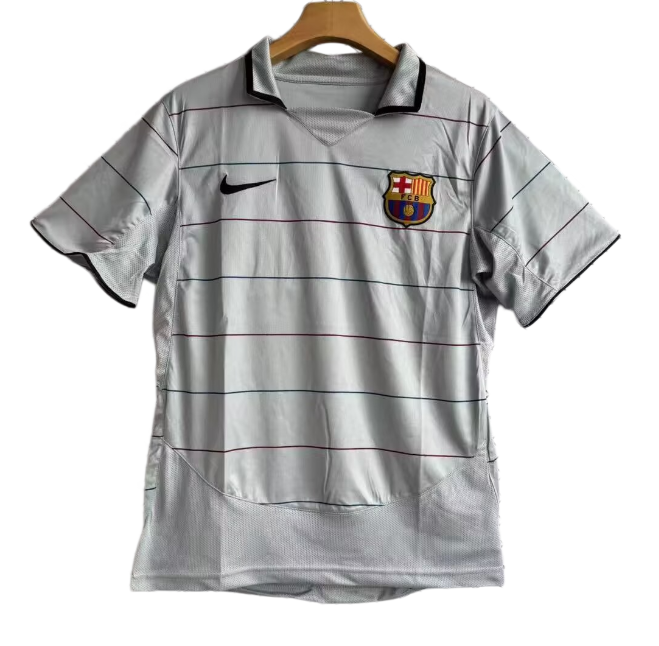 2001-2002 Mens Barcelona Away Retro Soccer Jersey