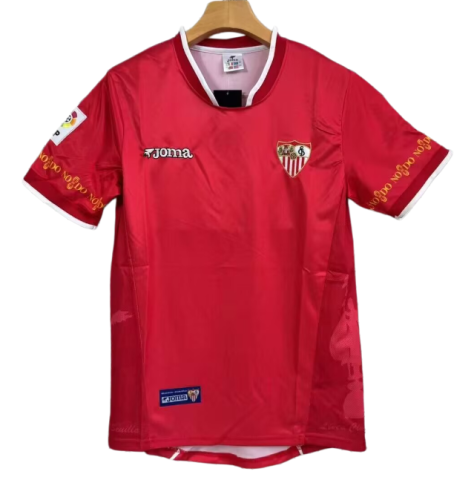 2003-2004 Mens Sevilla away red Retro Soccer Jersey