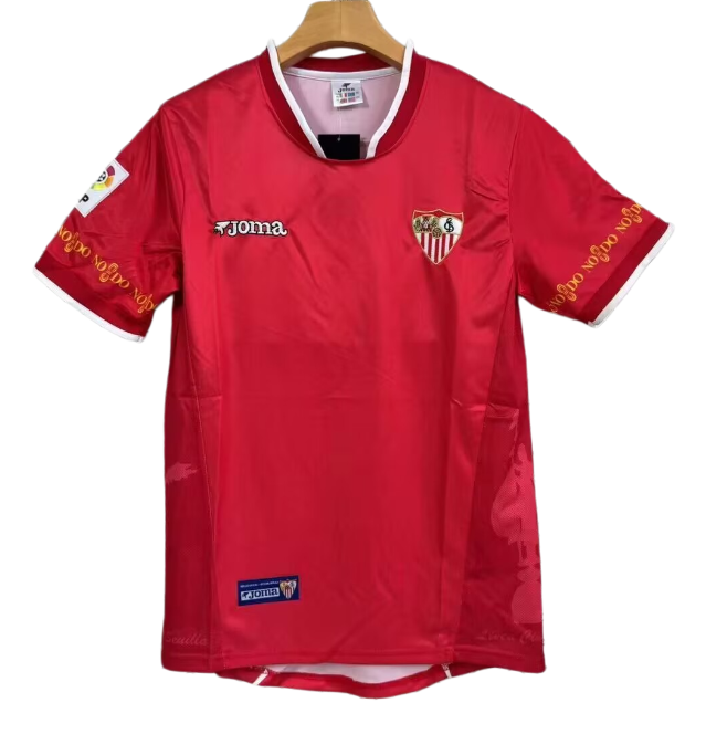 2003-2004 Mens Sevilla away red Retro Soccer Jersey