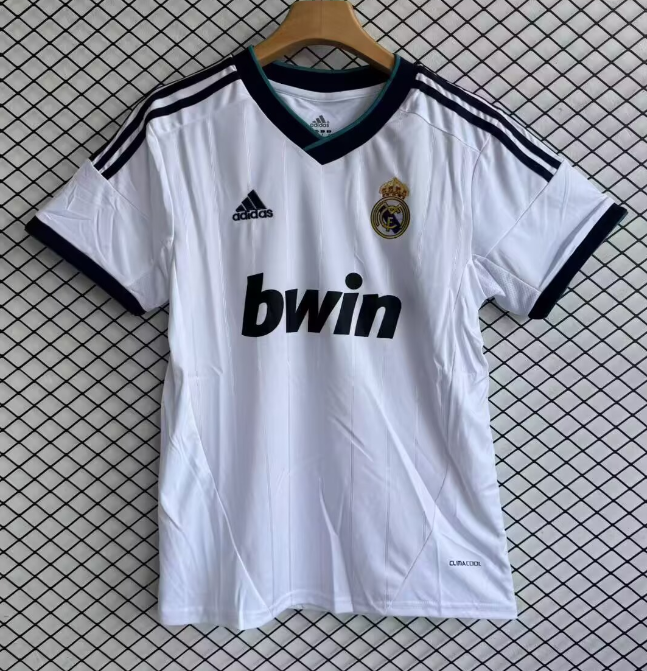 2012-13 Mens Real Madrid white Home Retro Soccer Jersey