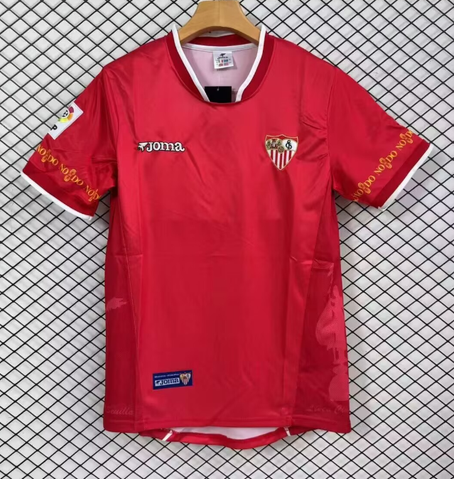 2003-2004 Mens Sevilla away red Retro Soccer Jersey