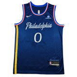 2026 76ERS MAXEY #0 Deep Blue City Edition Top Quality Hot Pressing Retro NBA Jersey