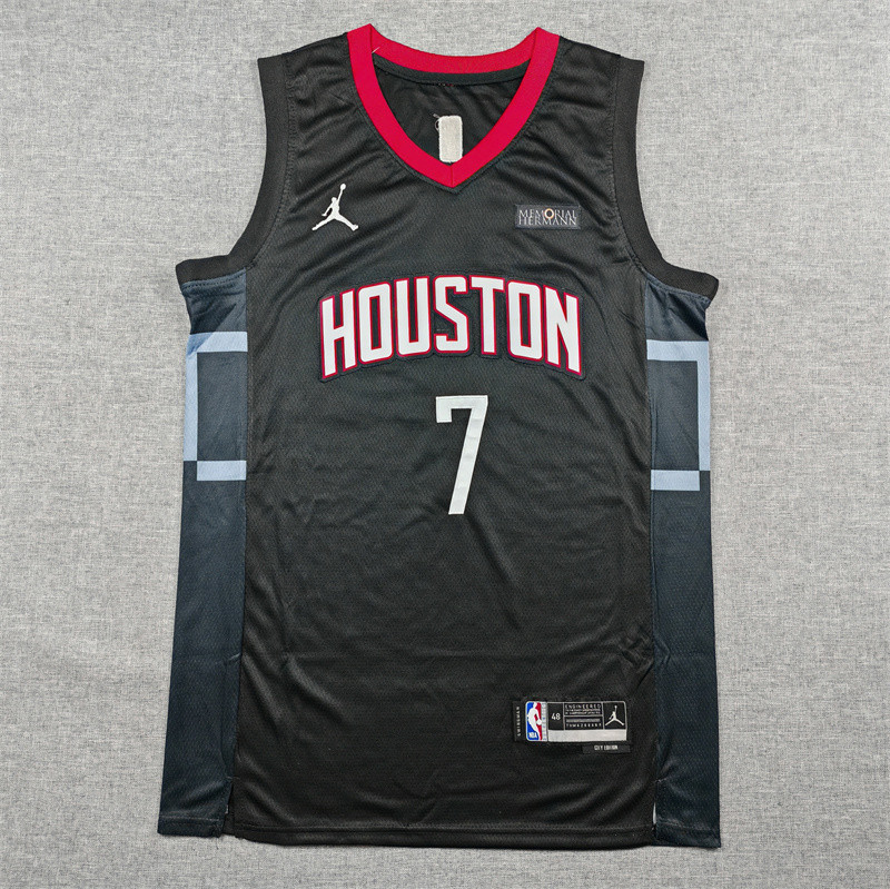 2025-26 Rockets DURANT #7 Black Top Quality Hot Pressing NBA Jersey