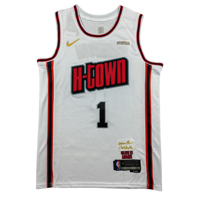 2025-26 ROCKETS THOMPSON #1 White City Edition Top Quality Hot Pressing NBA Jersey