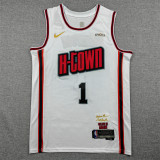 2025-26 ROCKETS THOMPSON #1 White City Edition Top Quality Hot Pressing NBA Jersey