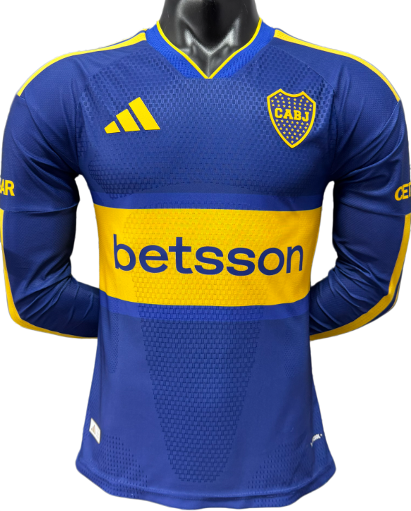 2026-27 Boca Juniors home Player version long sleeve soccer Jersey